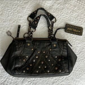 VINTAGE BETSEY JOHNSON STUDDED HANDBAG